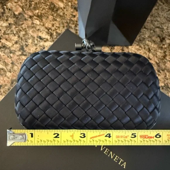 COPY - Bottega Veneta Intrecciato Knot Clutch with Snakeskin Trim - Picture 10 of 10